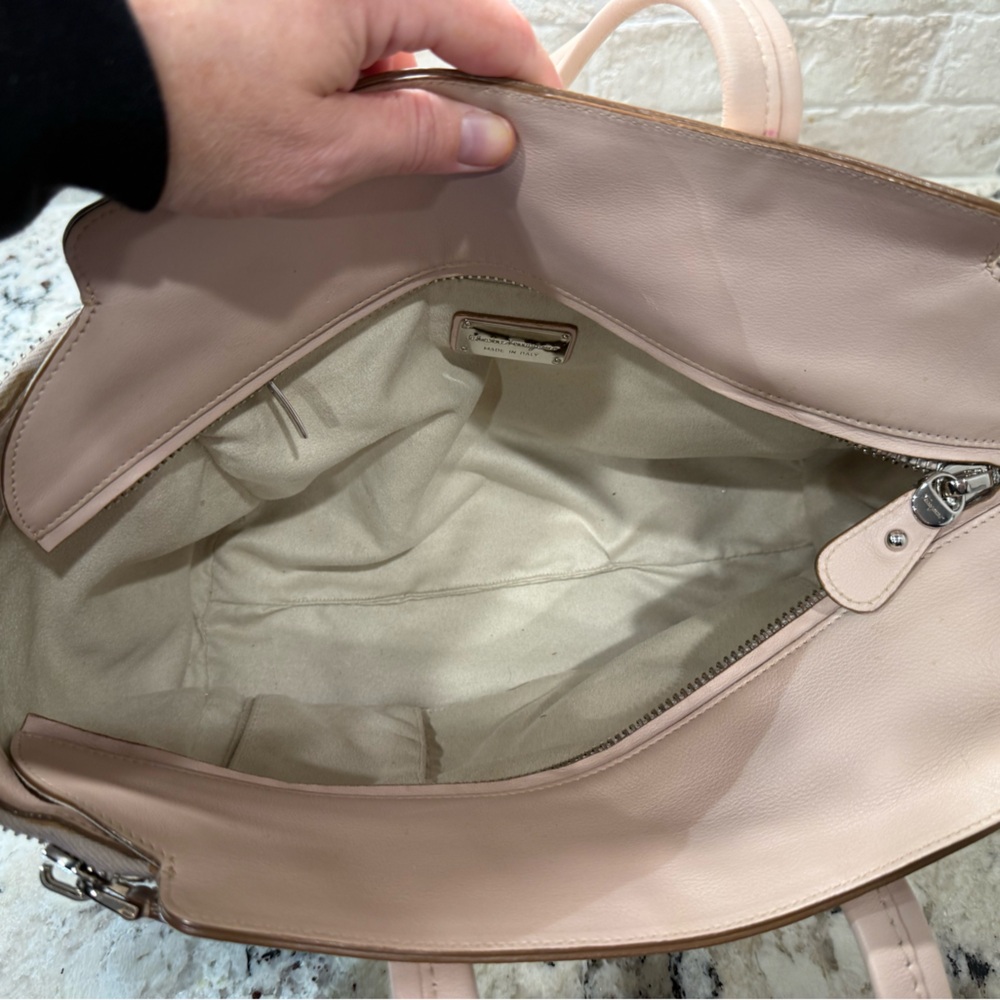 Salvatore Ferragamo EUC Python & Leather Pink & T… - image 5